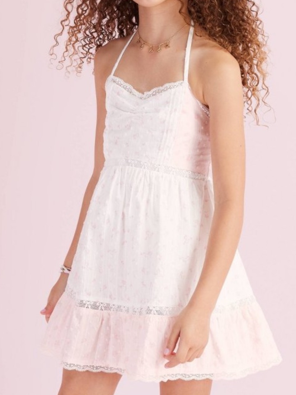 LoveShackFancy x Target Annabelle Pink Halter Dress